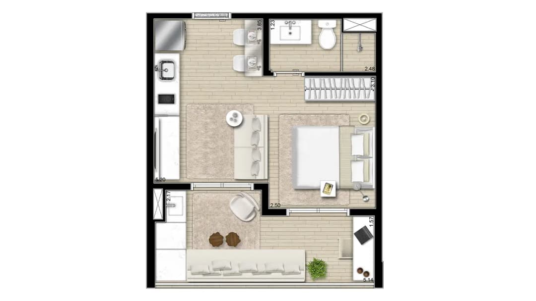 1 Dorm.

