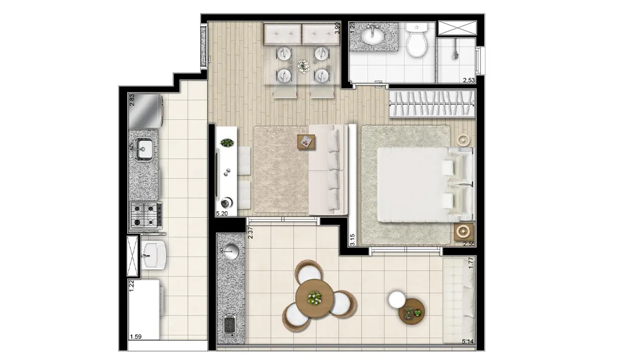 1 Dorm.
