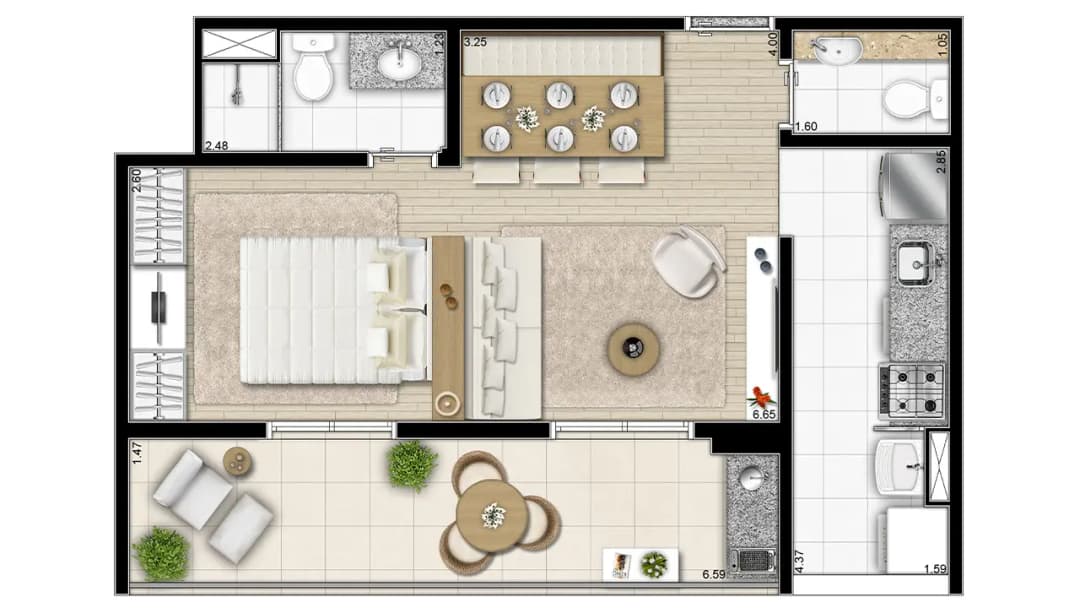 1 Dorm.
