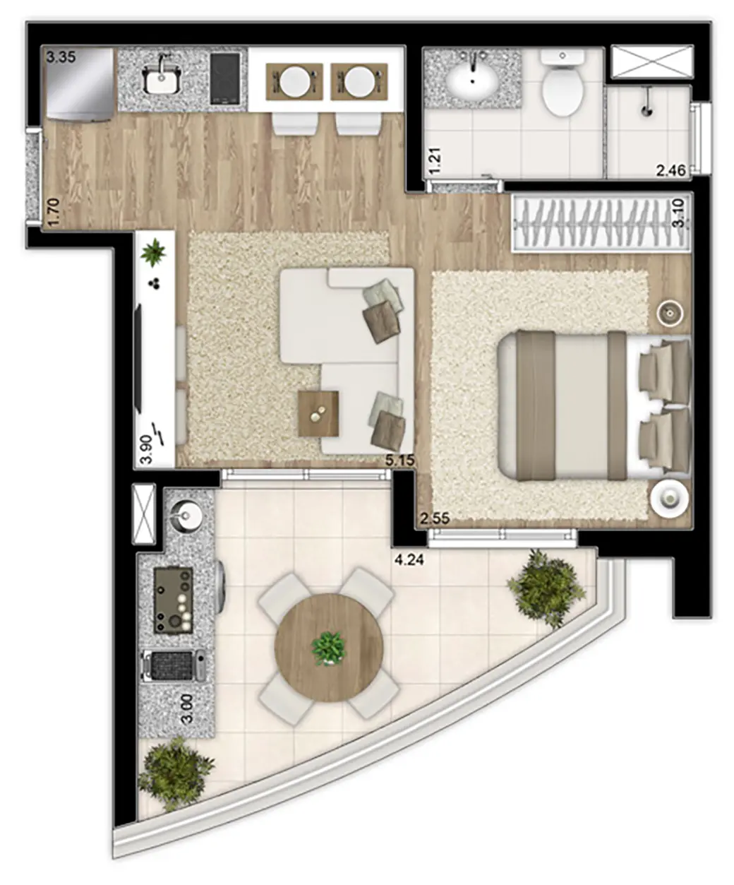 1 Dorm.
