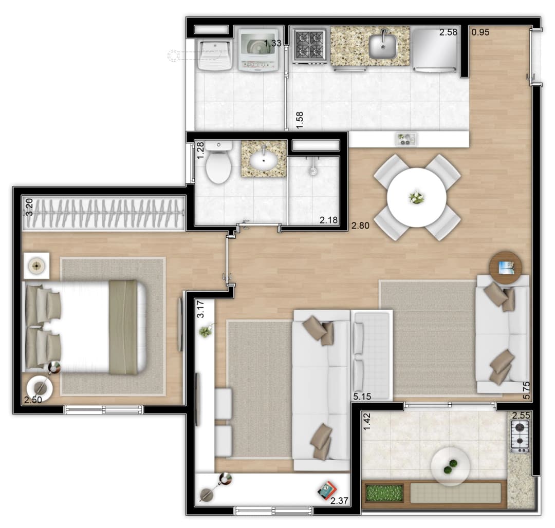 1 Dorm.
