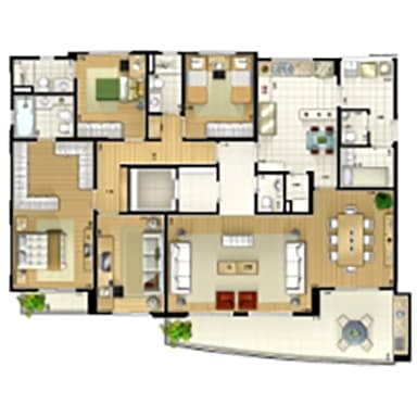 Duplex 3 Dorms. (2 Suítes)
