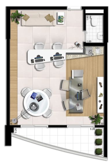 Planta 46M²
