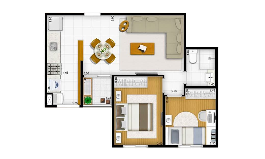 2 Dorms.