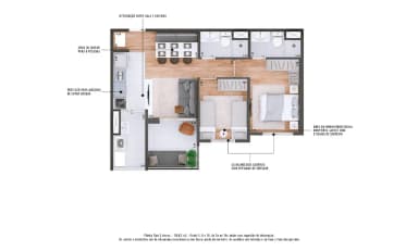 2 Dorms. (1 Suíte)
