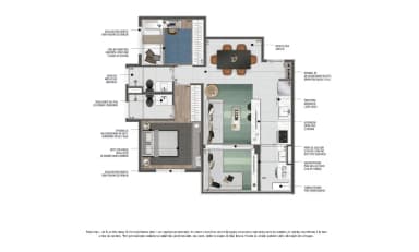 2 Dorms (1 Suíte)