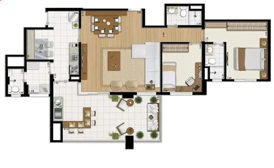 2 Dorms.