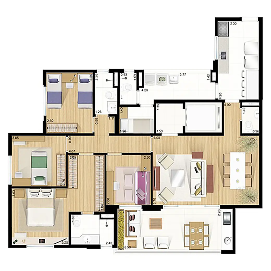 133m²